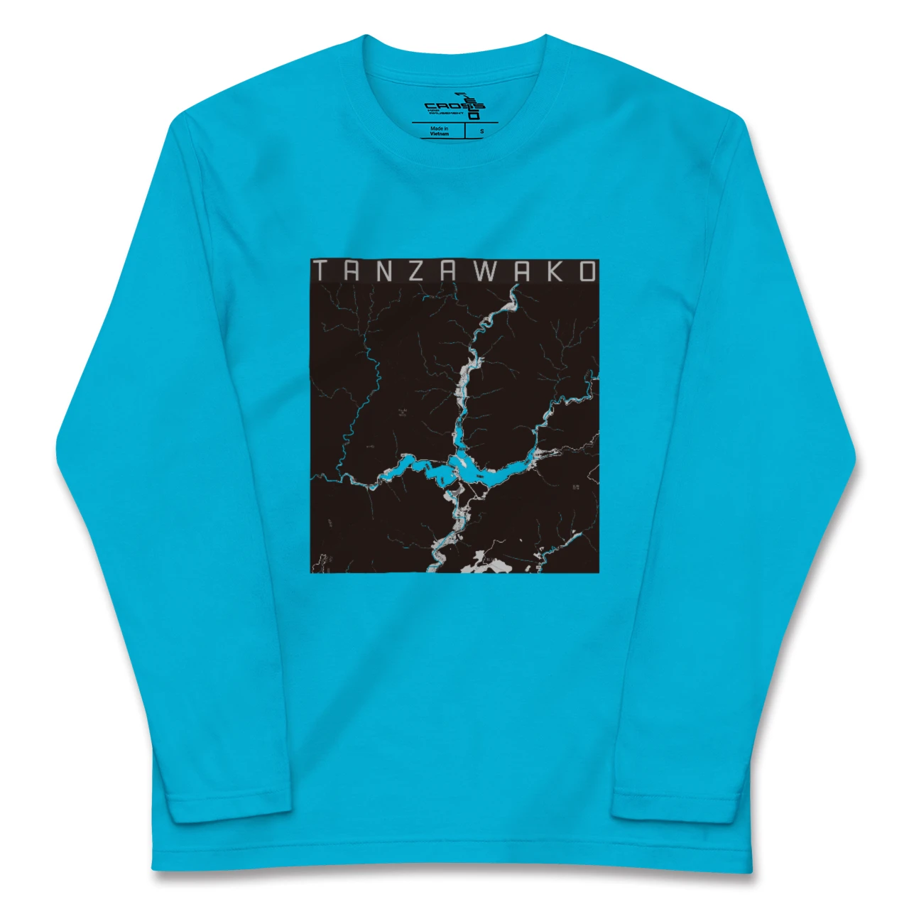 【丹沢湖(神奈川県)】地図柄ロングスリーブTシャツ