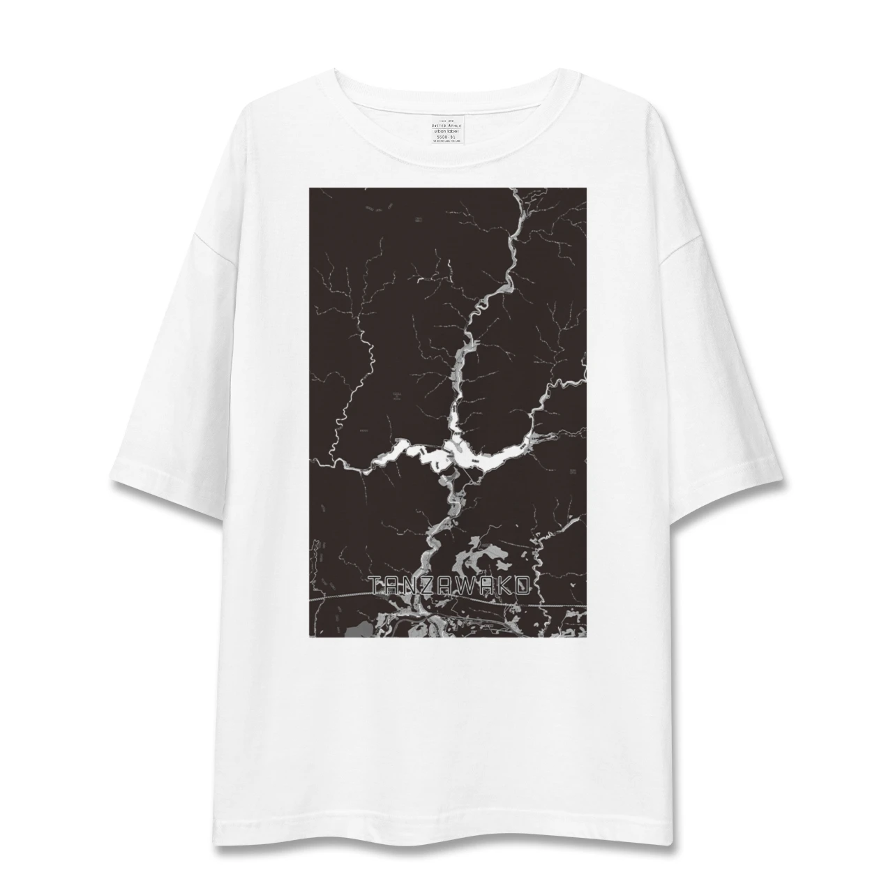 【丹沢湖(神奈川県)】地図柄ビッグシルエットTシャツ