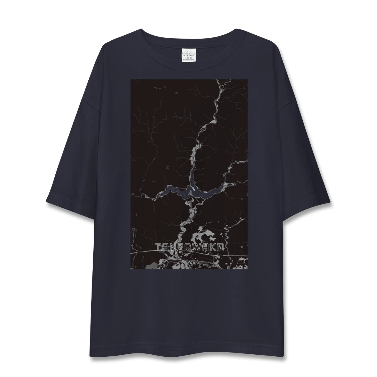 【丹沢湖(神奈川県)】地図柄ビッグシルエットTシャツ
