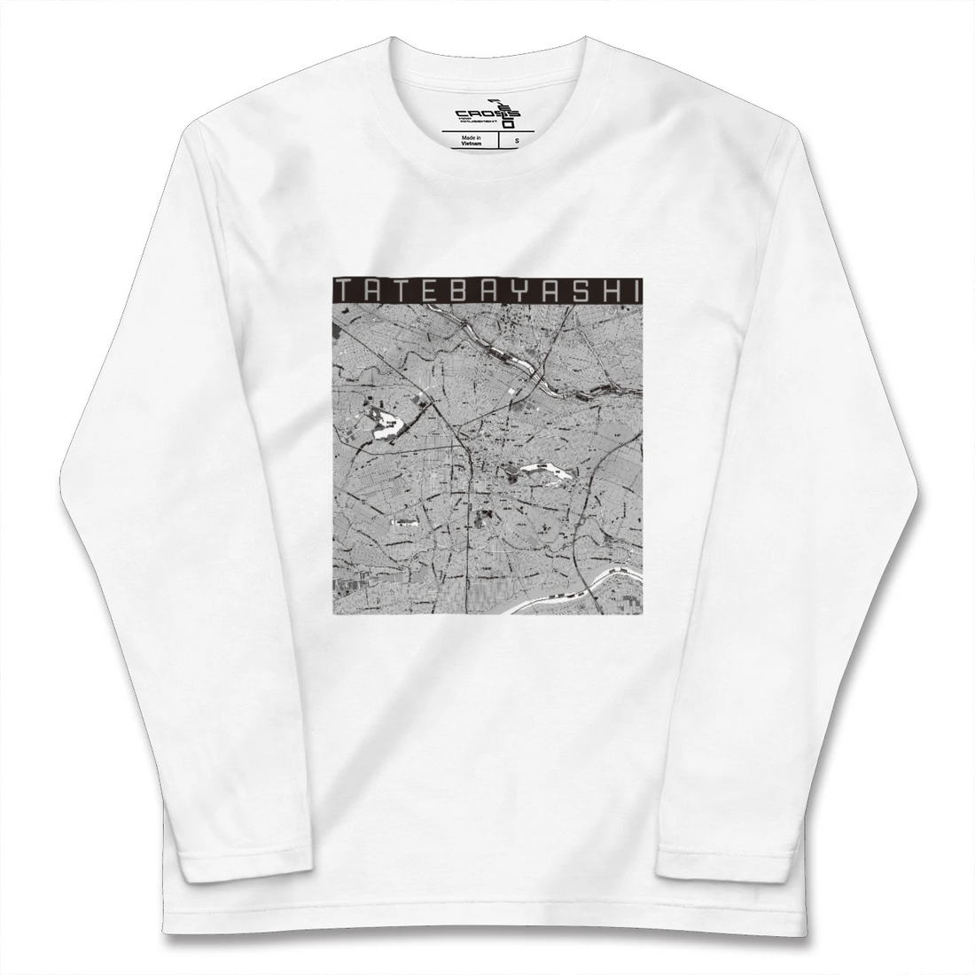 【館林(群馬県)】地図柄ロングスリーブTシャツ