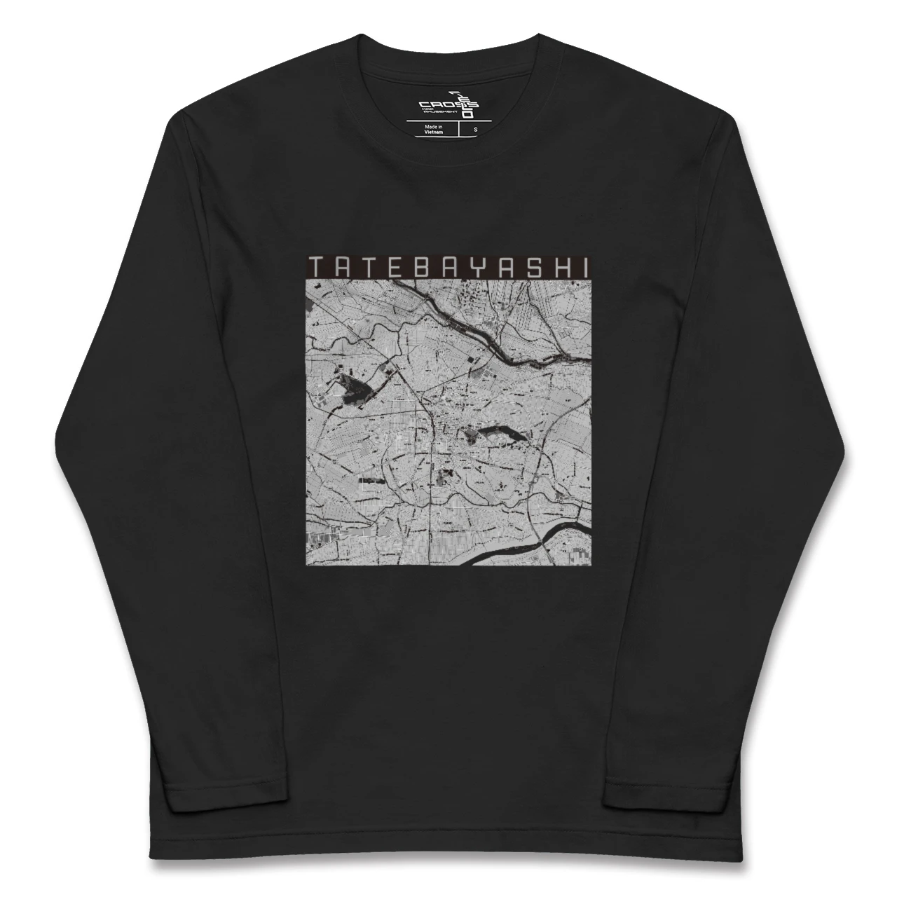 【館林(群馬県)】地図柄ロングスリーブTシャツ