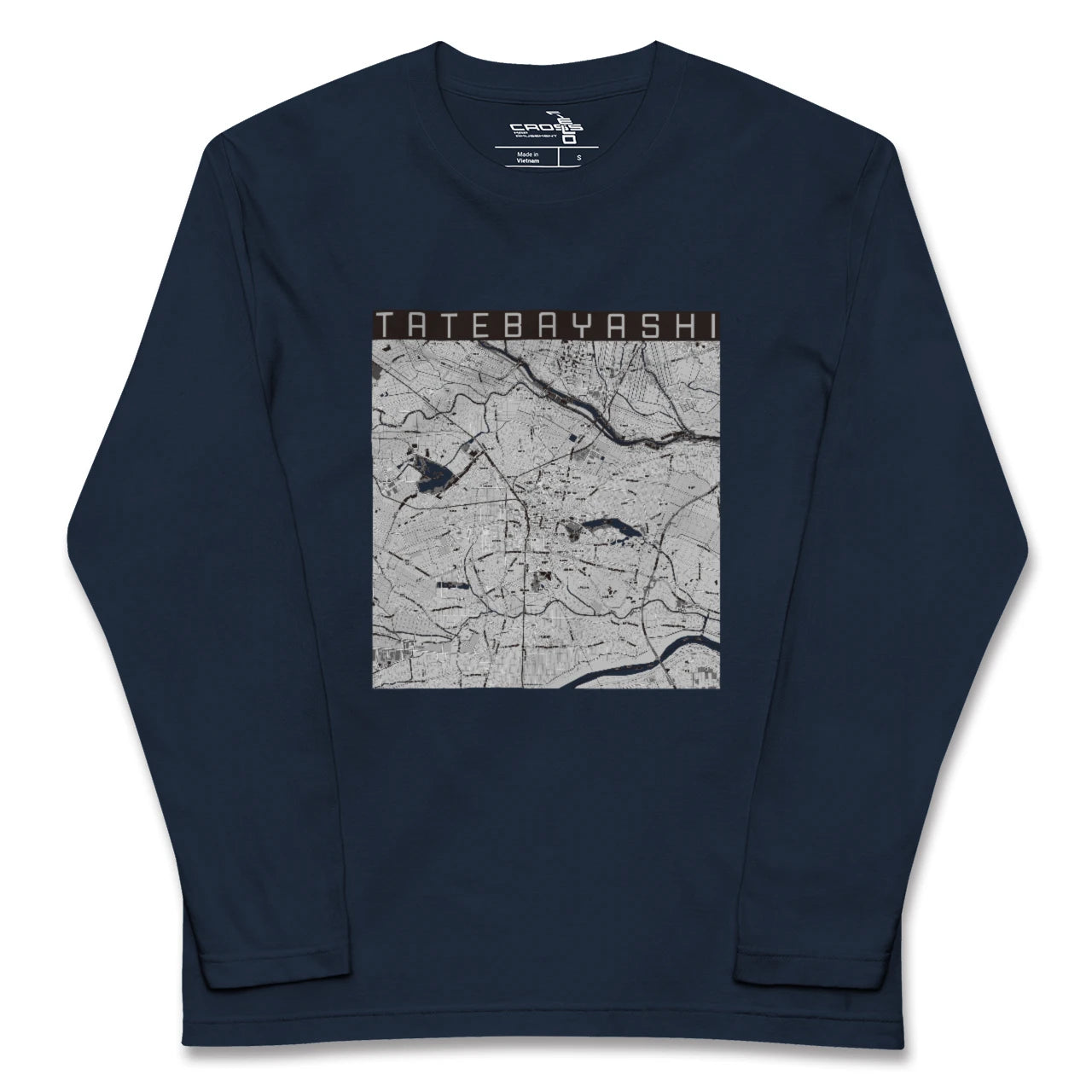 【館林(群馬県)】地図柄ロングスリーブTシャツ