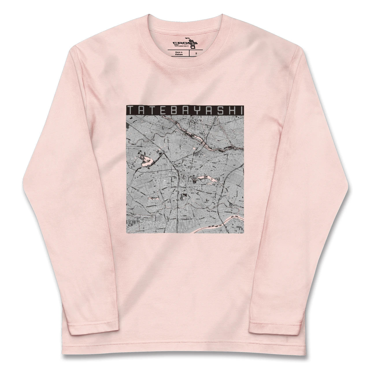 【館林(群馬県)】地図柄ロングスリーブTシャツ