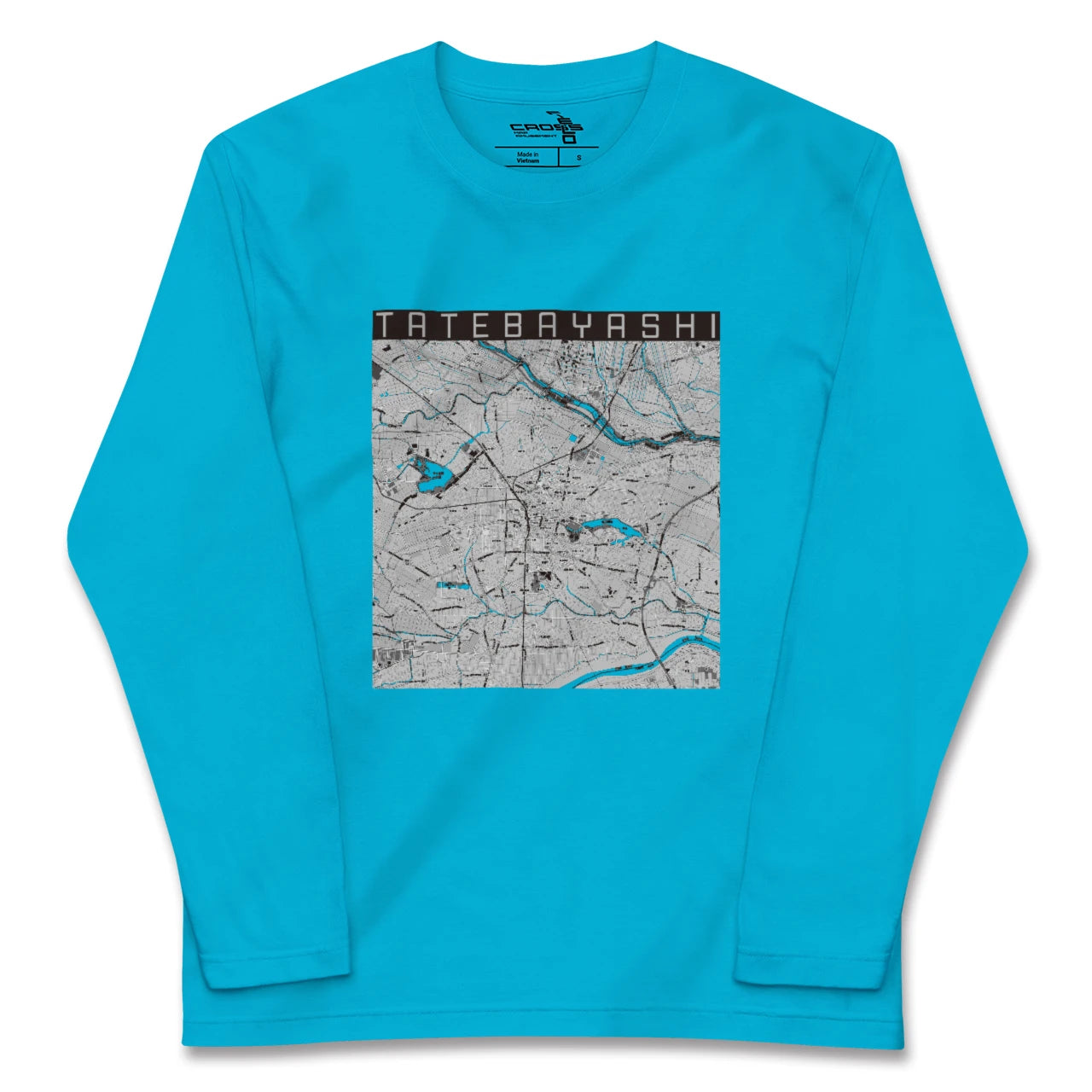 【館林(群馬県)】地図柄ロングスリーブTシャツ
