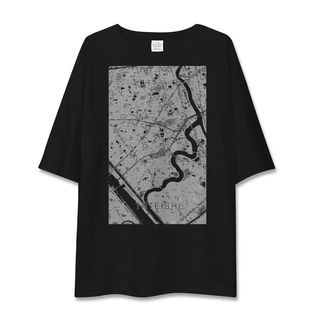 【立石(東京都)】地図柄ビッグシルエットTシャツ