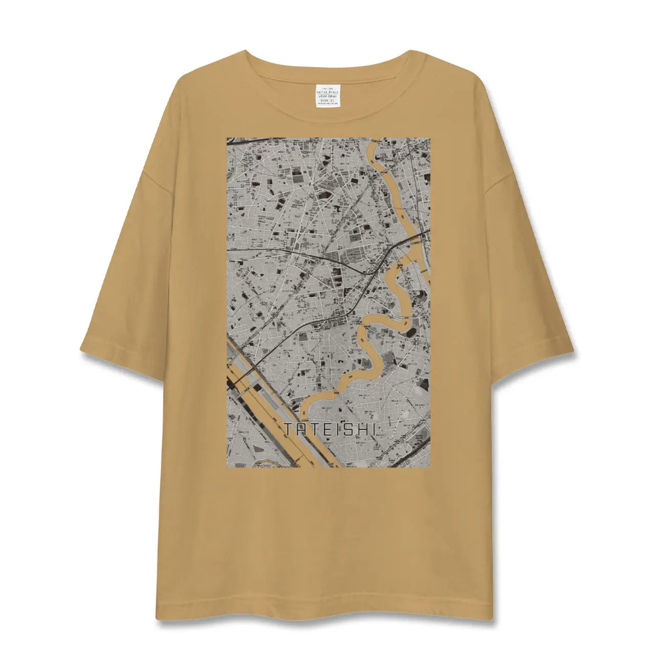 【立石(東京都)】地図柄ビッグシルエットTシャツ