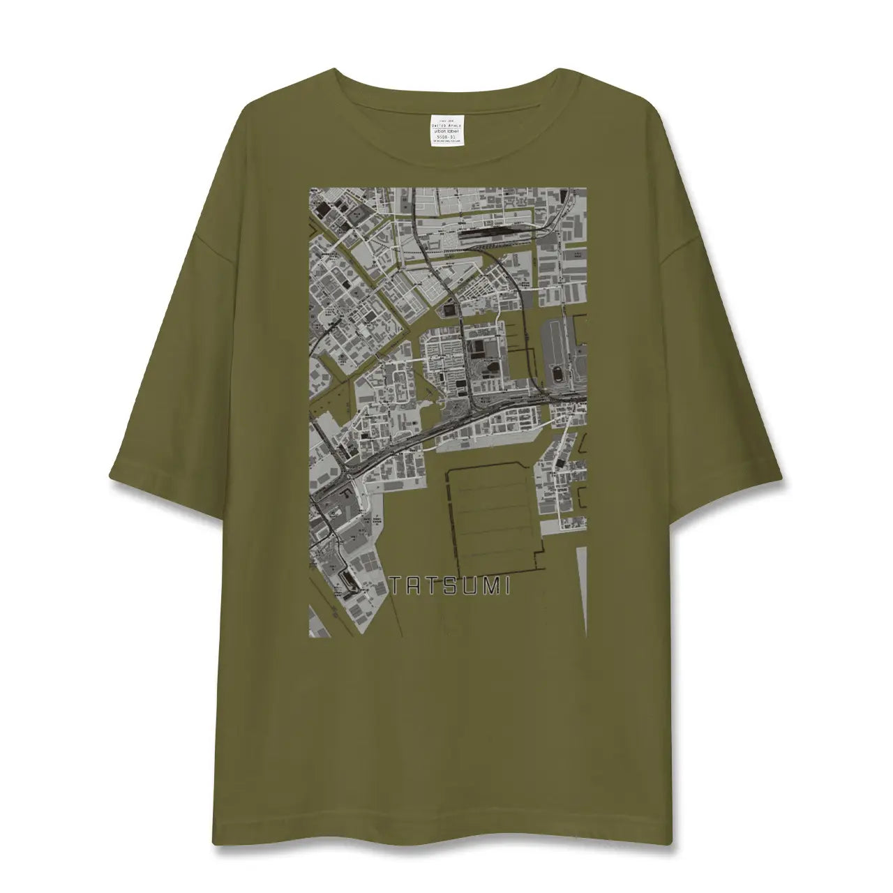 【辰巳(東京都)】地図柄ビッグシルエットTシャツ
