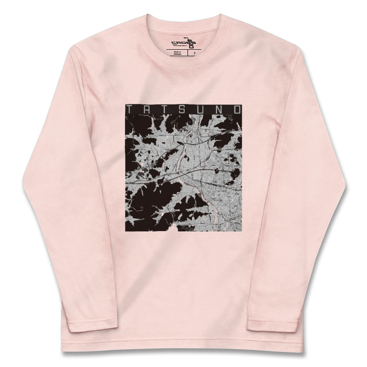 【たつの(兵庫県)】地図柄ロングスリーブTシャツ