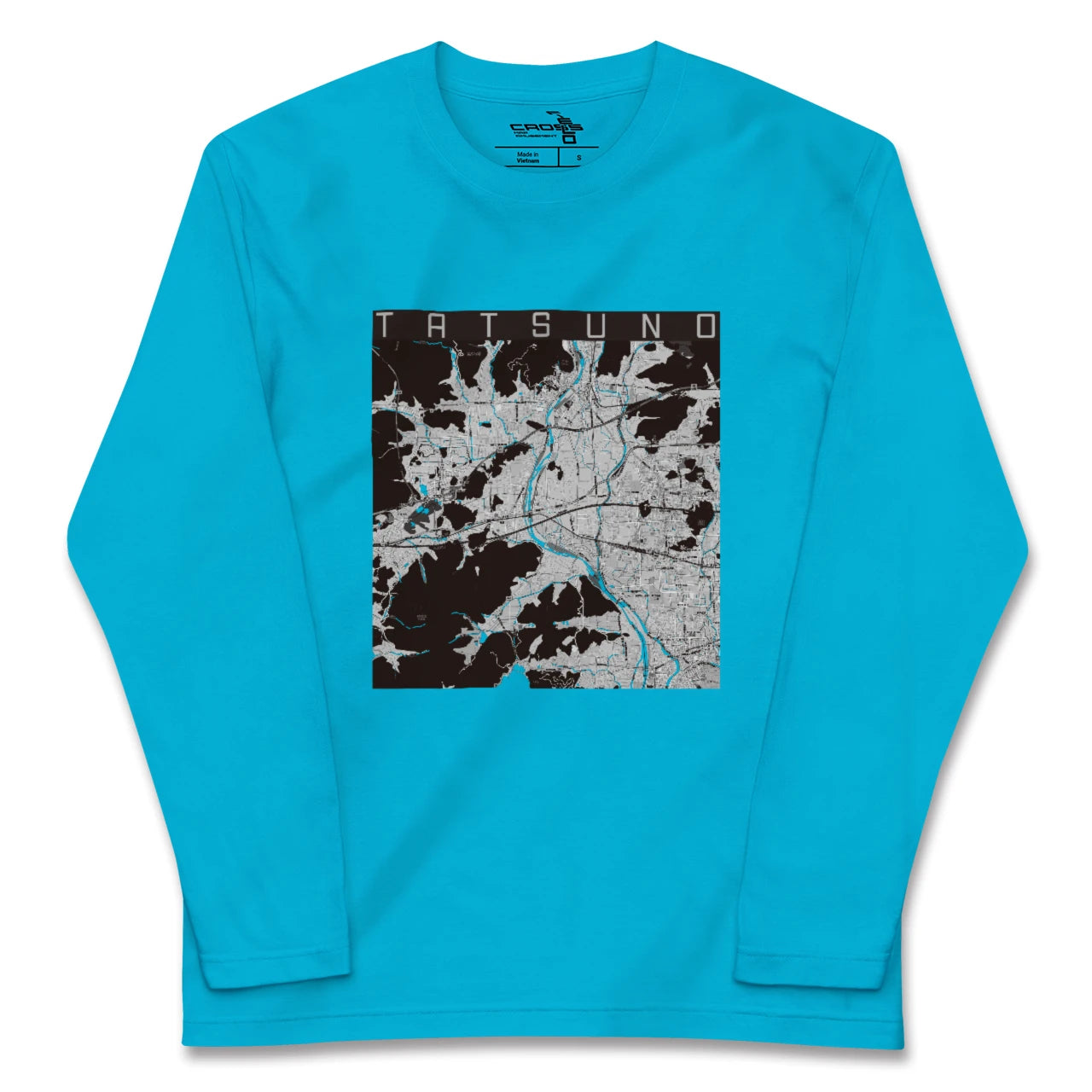 【たつの(兵庫県)】地図柄ロングスリーブTシャツ