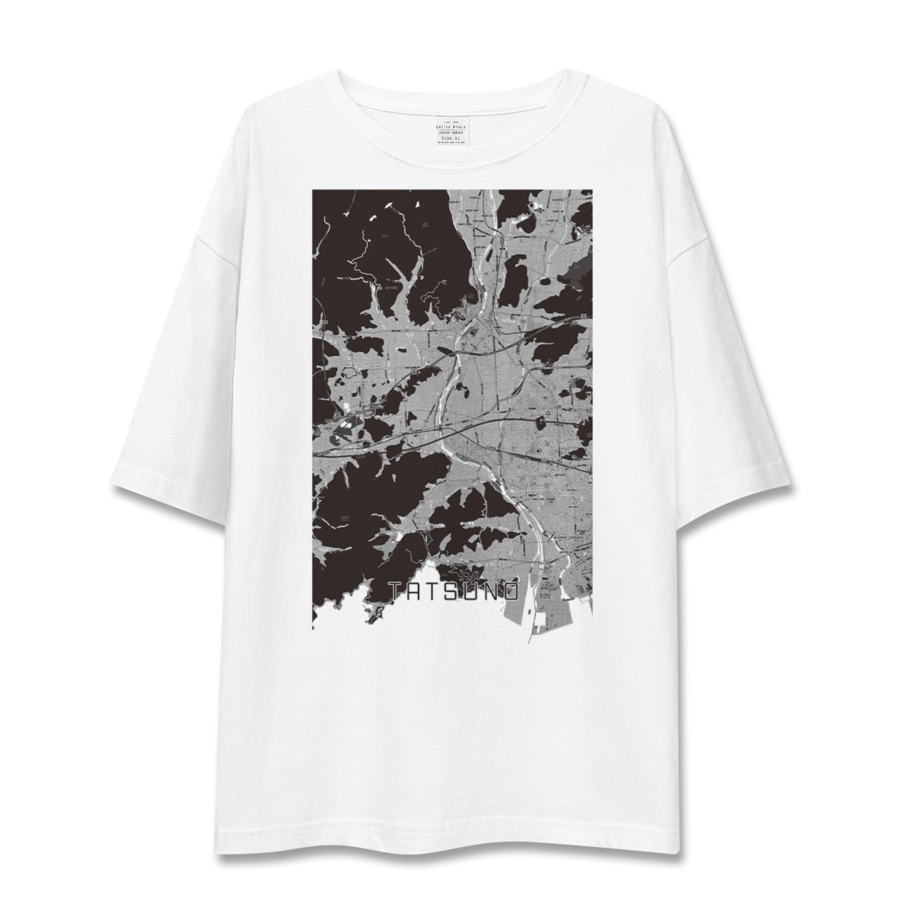 【たつの(兵庫県)】地図柄ビッグシルエットTシャツ