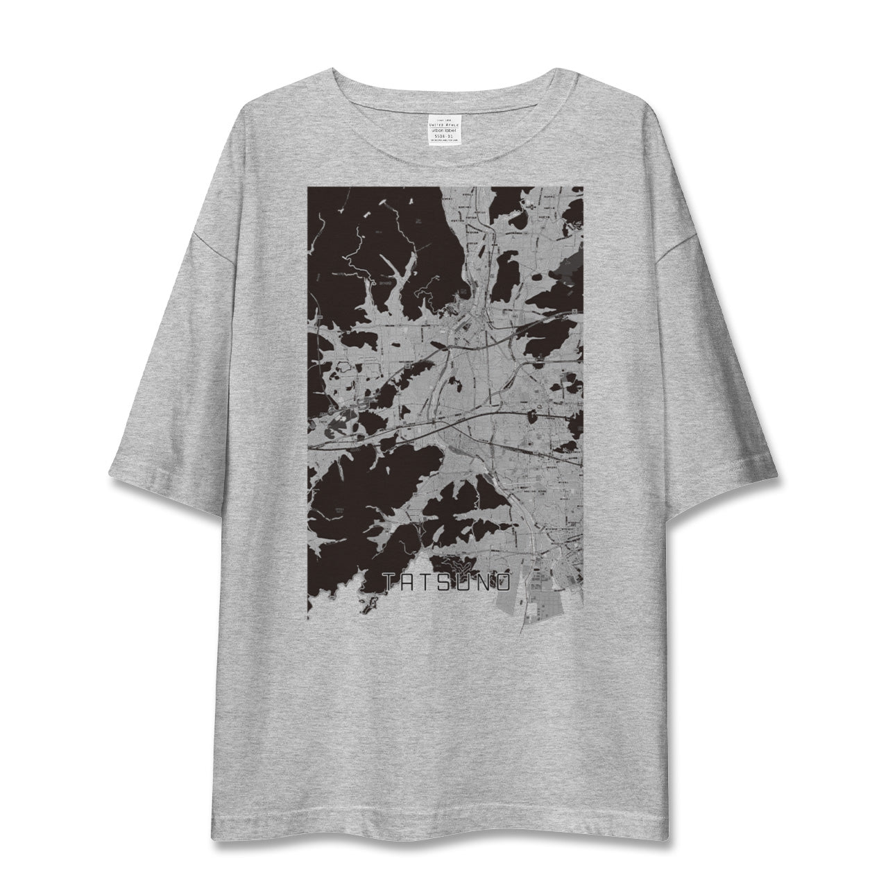 【たつの(兵庫県)】地図柄ビッグシルエットTシャツ