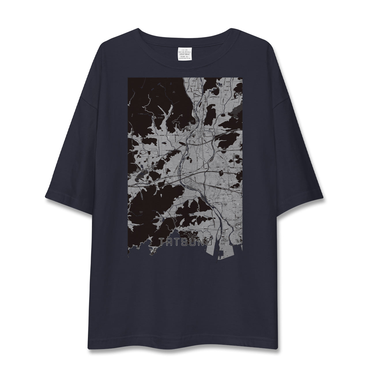 【たつの(兵庫県)】地図柄ビッグシルエットTシャツ