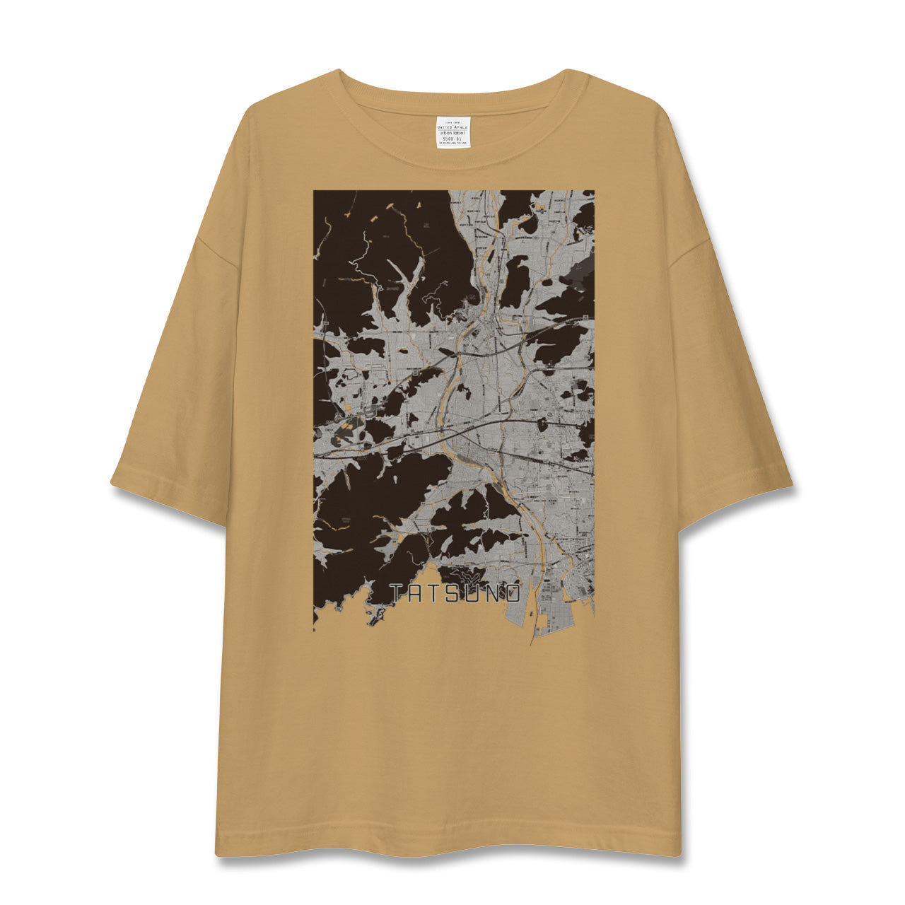 【たつの(兵庫県)】地図柄ビッグシルエットTシャツ