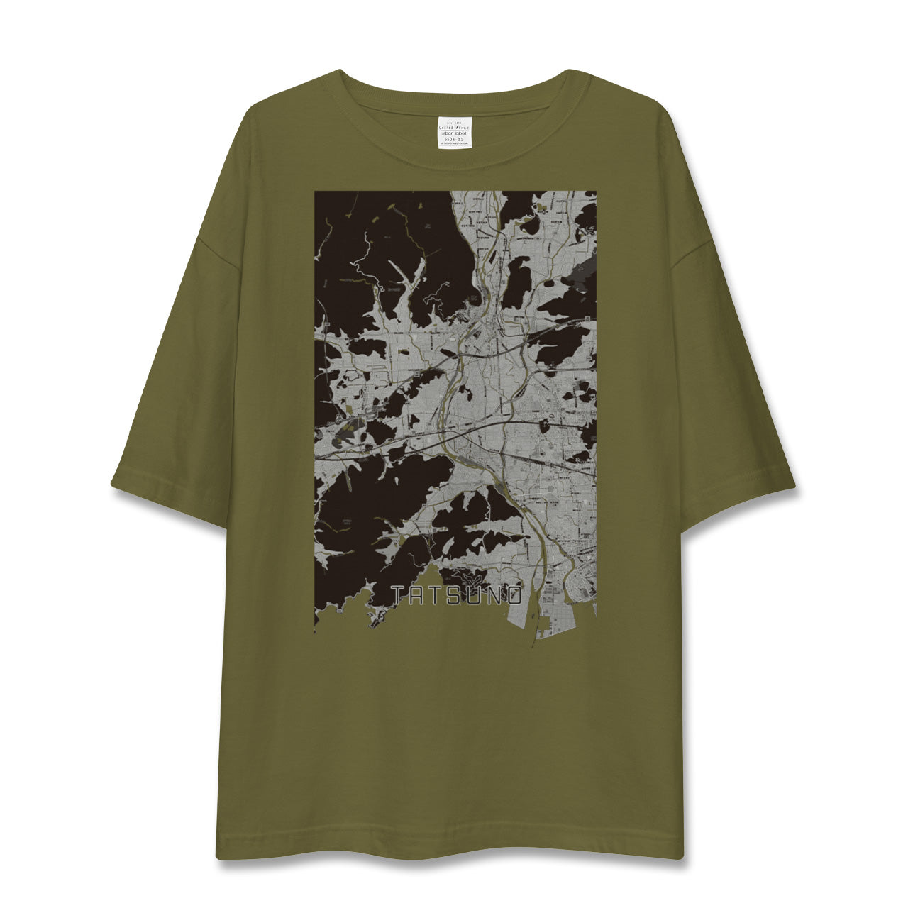 【たつの(兵庫県)】地図柄ビッグシルエットTシャツ