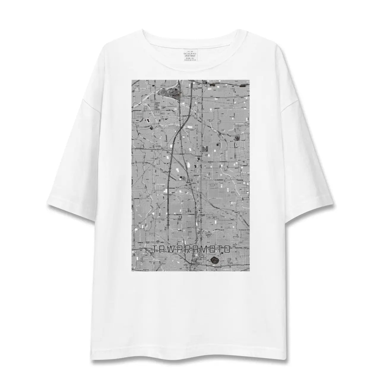 【田原本(奈良県)】地図柄ビッグシルエットTシャツ