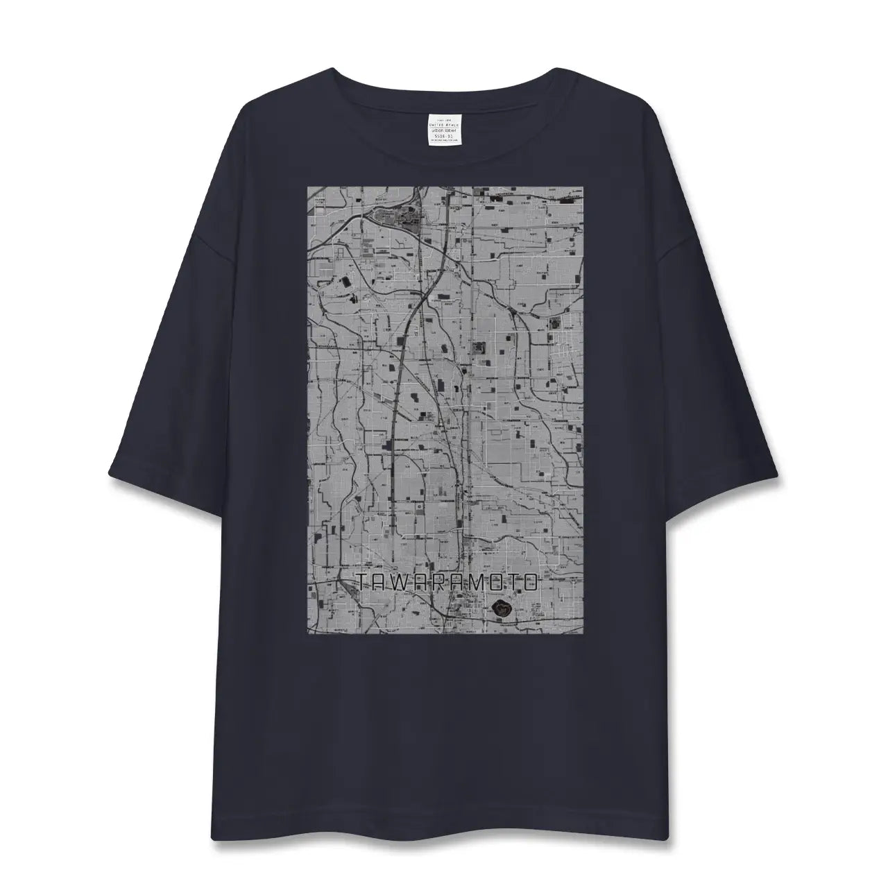 【田原本(奈良県)】地図柄ビッグシルエットTシャツ