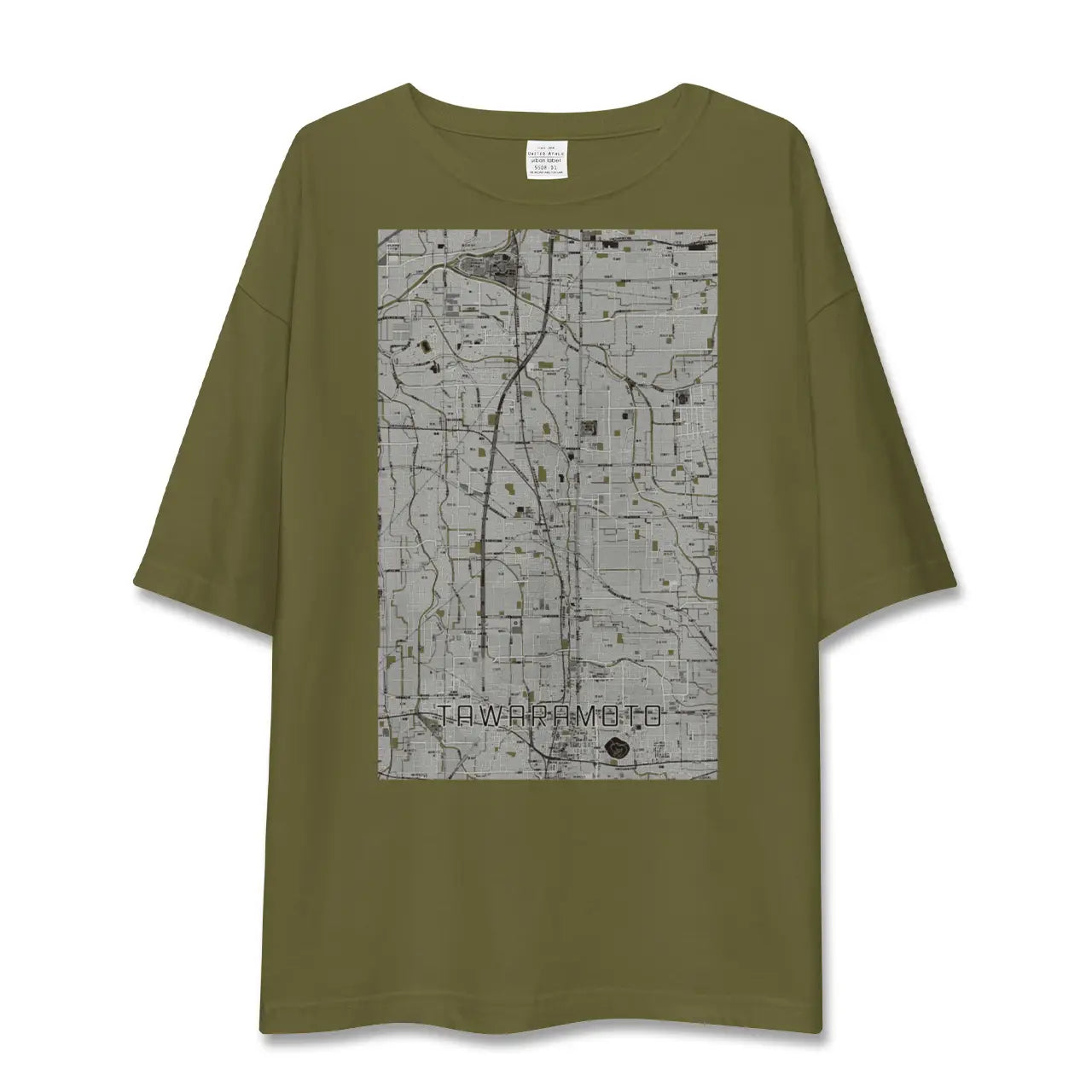【田原本(奈良県)】地図柄ビッグシルエットTシャツ