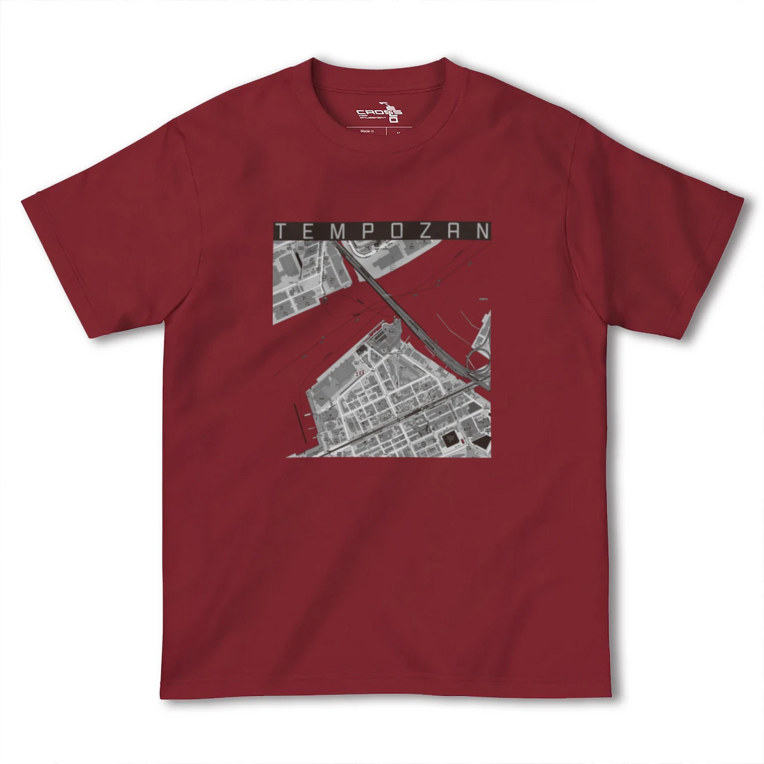【天保山(大阪府)】地図柄ヘビーウェイトTシャツ