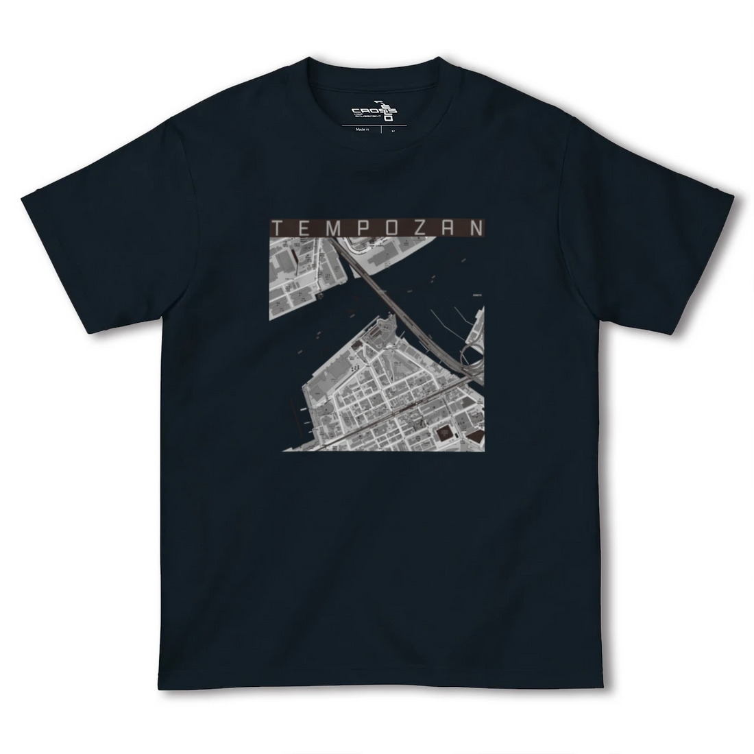 【天保山(大阪府)】地図柄ヘビーウェイトTシャツ