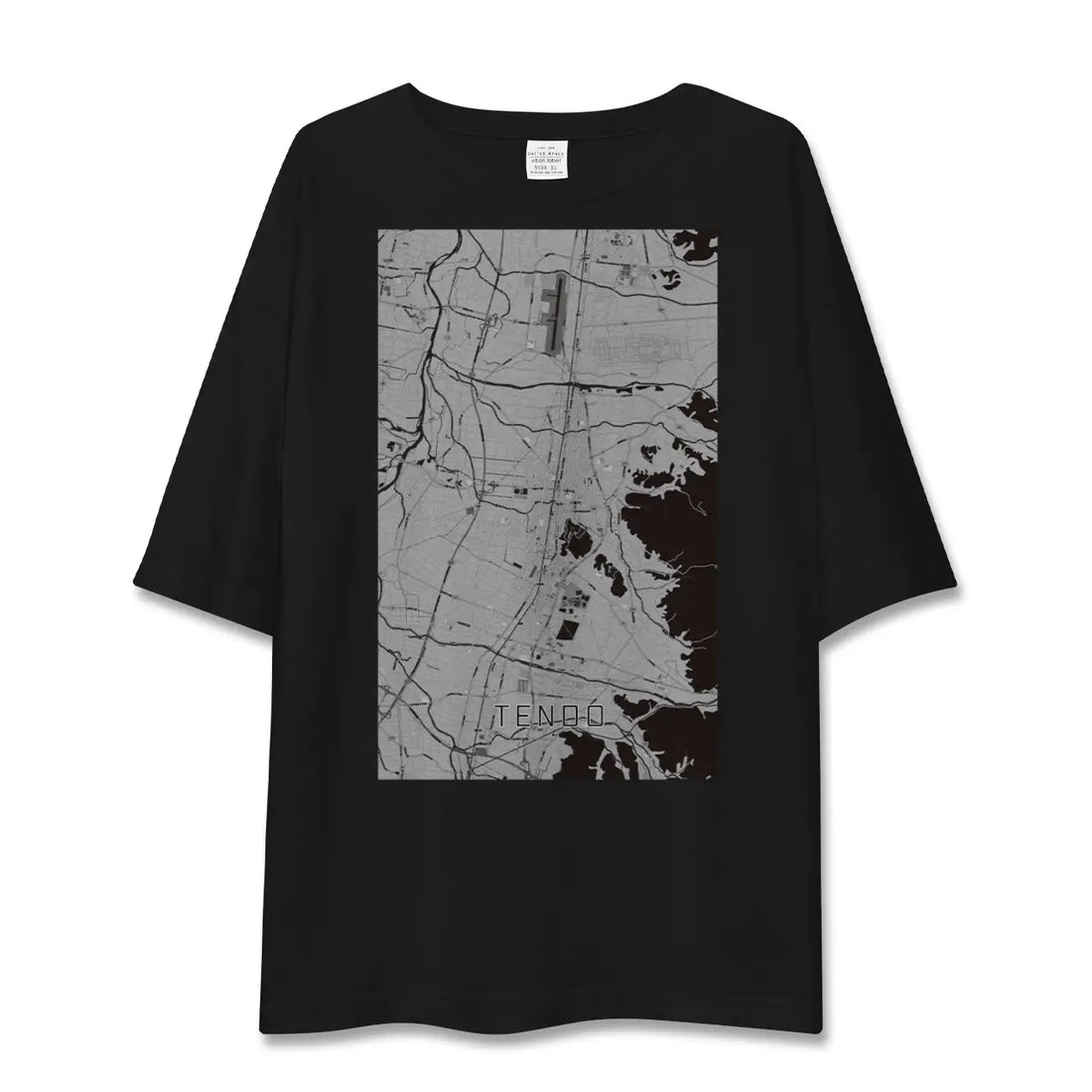 【天童(山形県)】地図柄ビッグシルエットTシャツ