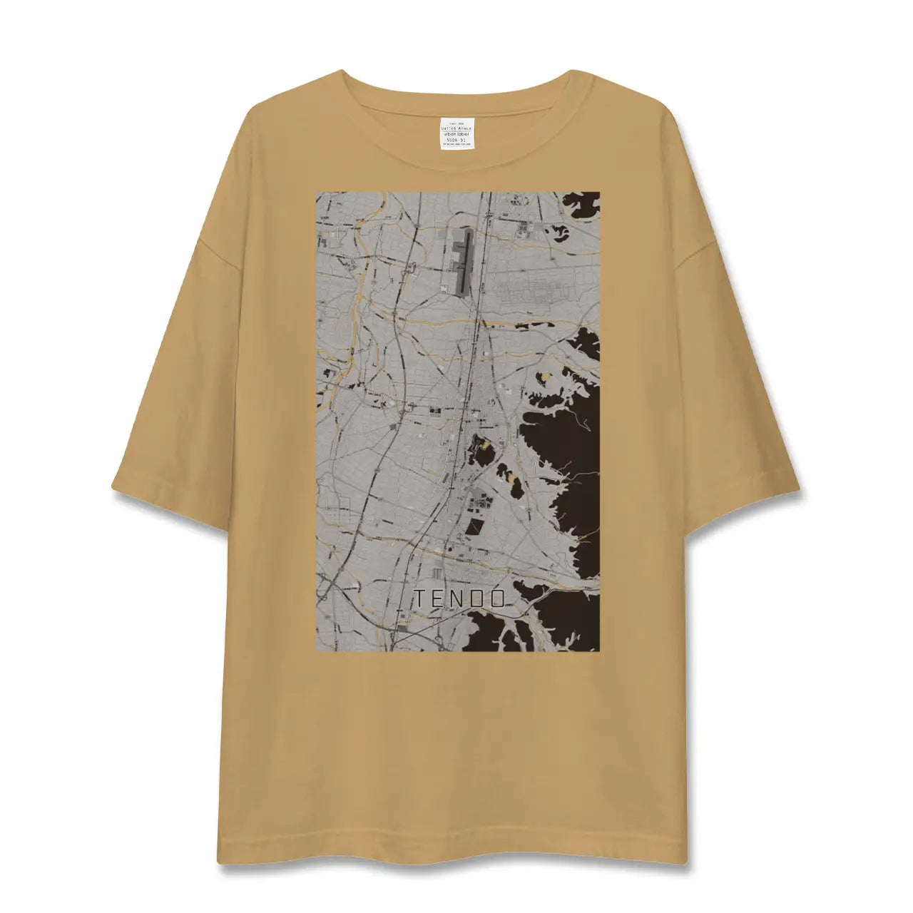 【天童(山形県)】地図柄ビッグシルエットTシャツ