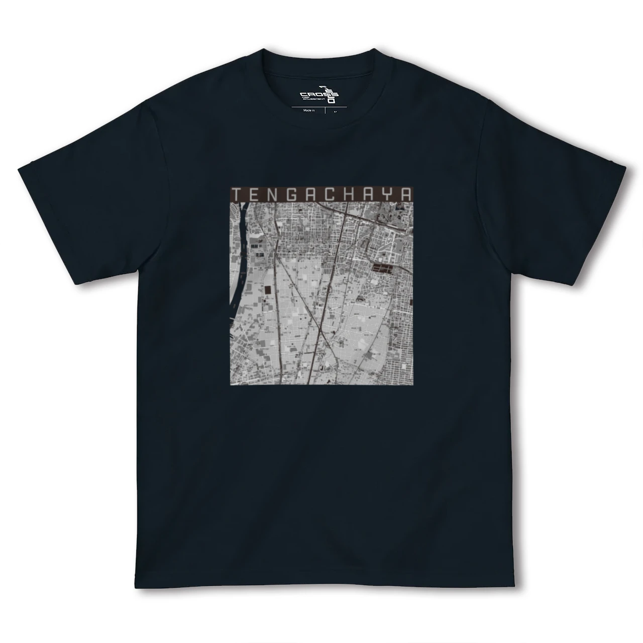 【天下茶屋(大阪府)】地図柄ヘビーウェイトTシャツ