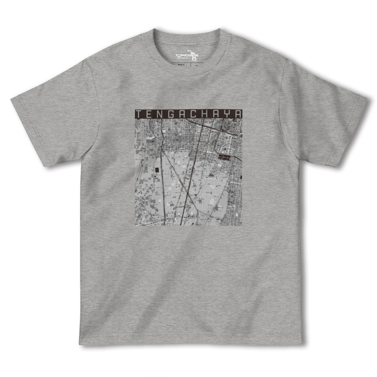 【天下茶屋(大阪府)】地図柄ヘビーウェイトTシャツ