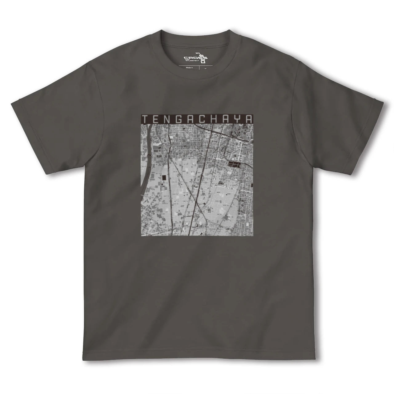 【天下茶屋(大阪府)】地図柄ヘビーウェイトTシャツ