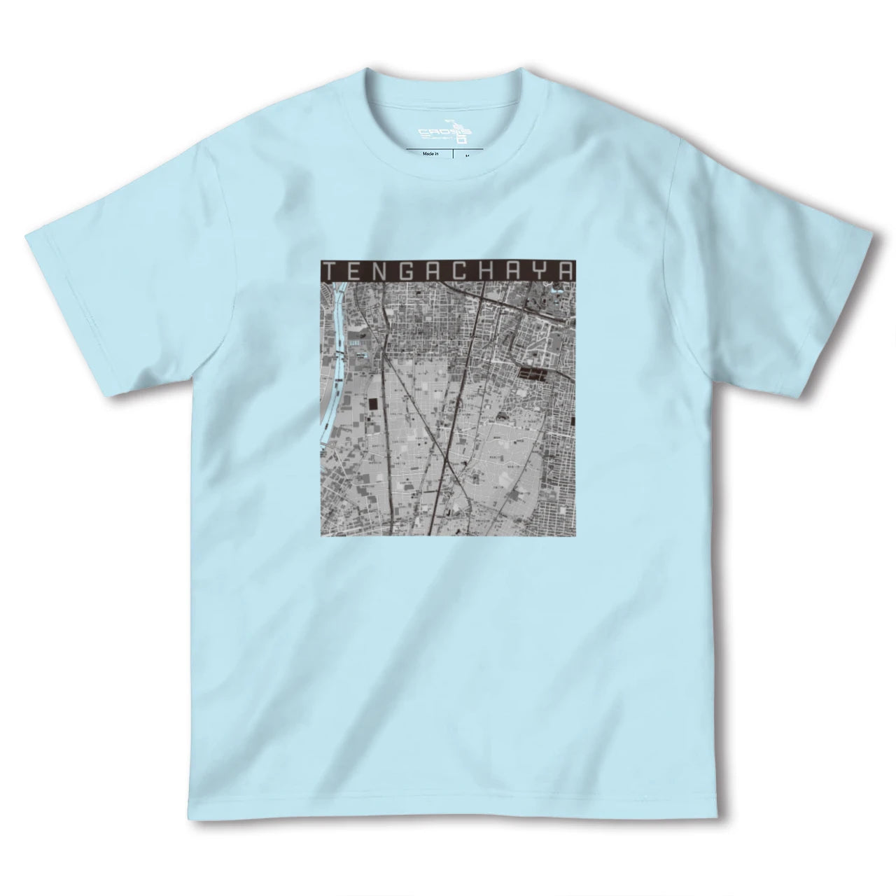 【天下茶屋(大阪府)】地図柄ヘビーウェイトTシャツ