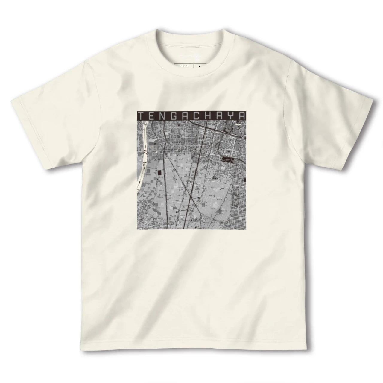 【天下茶屋(大阪府)】地図柄ヘビーウェイトTシャツ
