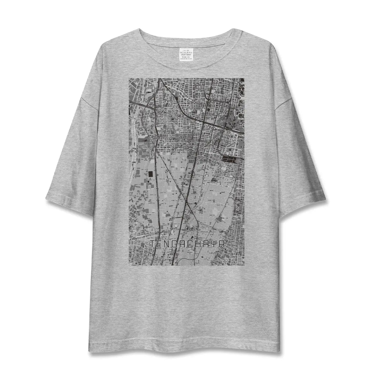 【天下茶屋(大阪府)】地図柄ビッグシルエットTシャツ