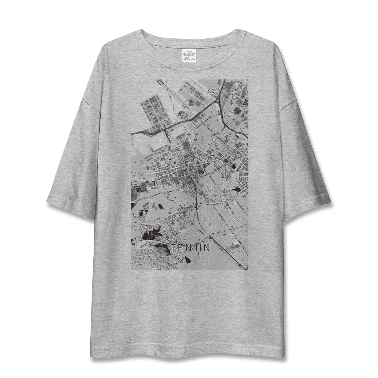 【天神(福岡県)】地図柄ビッグシルエットTシャツ