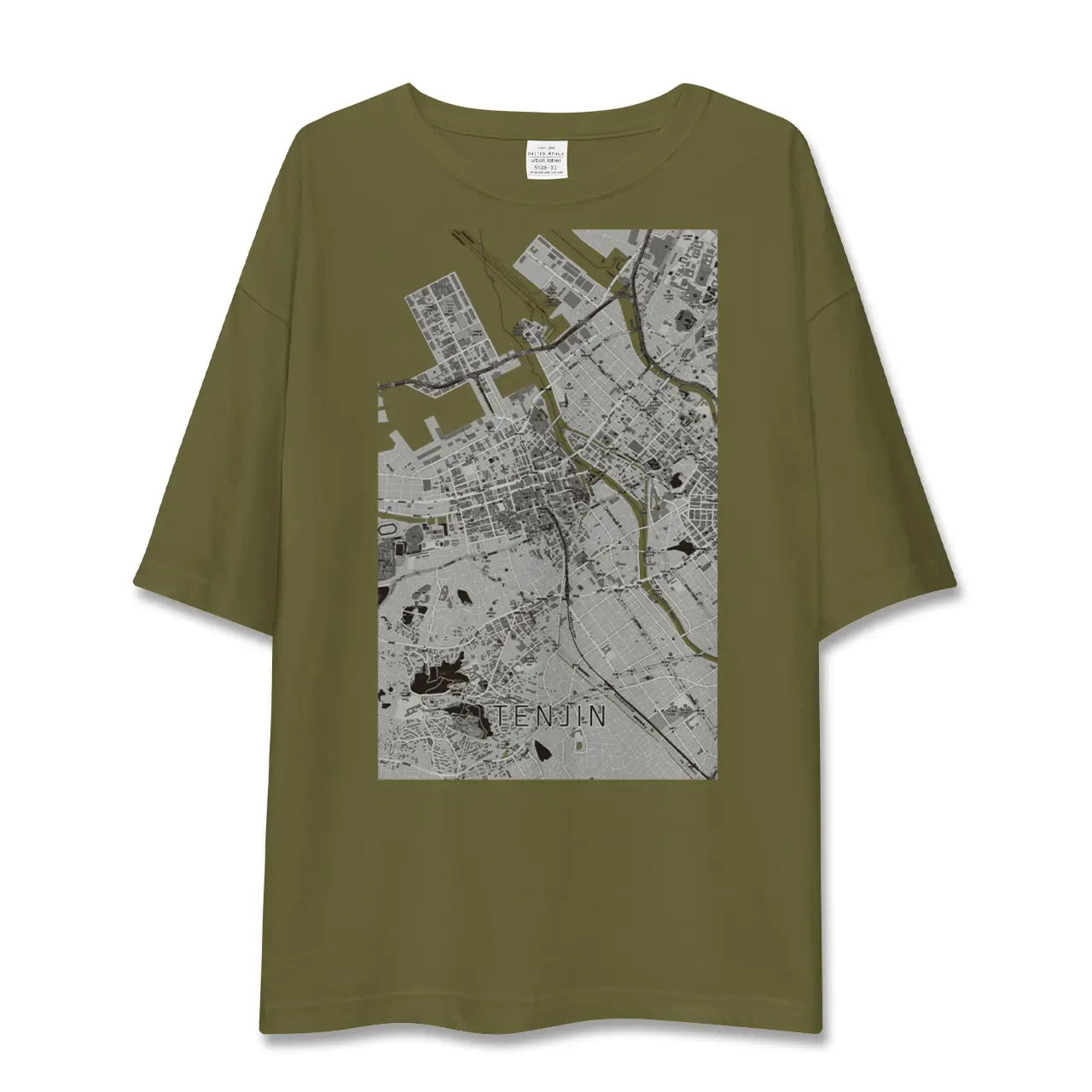 【天神(福岡県)】地図柄ビッグシルエットTシャツ