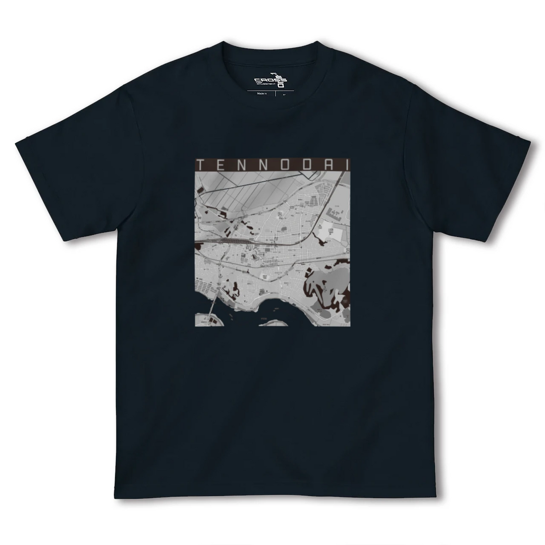 【天王台(千葉県)】地図柄ヘビーウェイトTシャツ