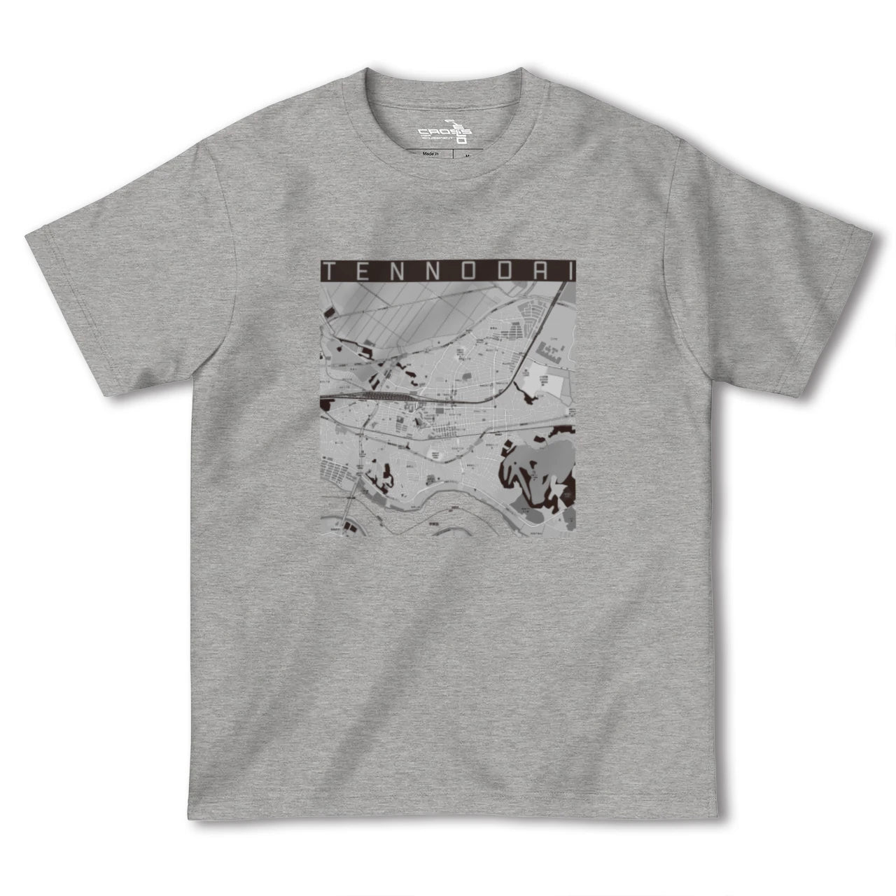 【天王台(千葉県)】地図柄ヘビーウェイトTシャツ