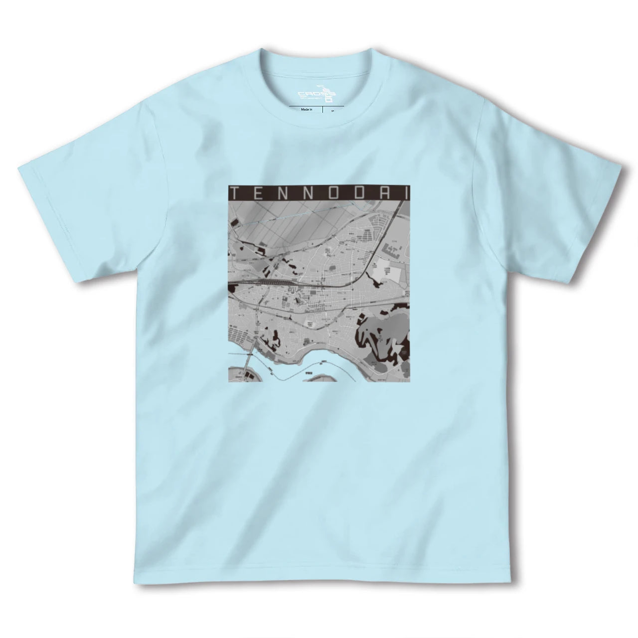 【天王台(千葉県)】地図柄ヘビーウェイトTシャツ