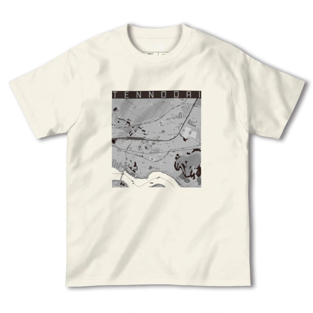 【天王台(千葉県)】地図柄ヘビーウェイトTシャツ