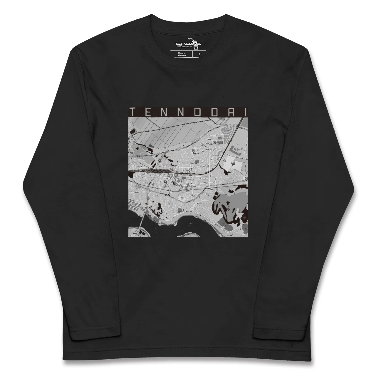 【天王台(千葉県)】地図柄ロングスリーブTシャツ