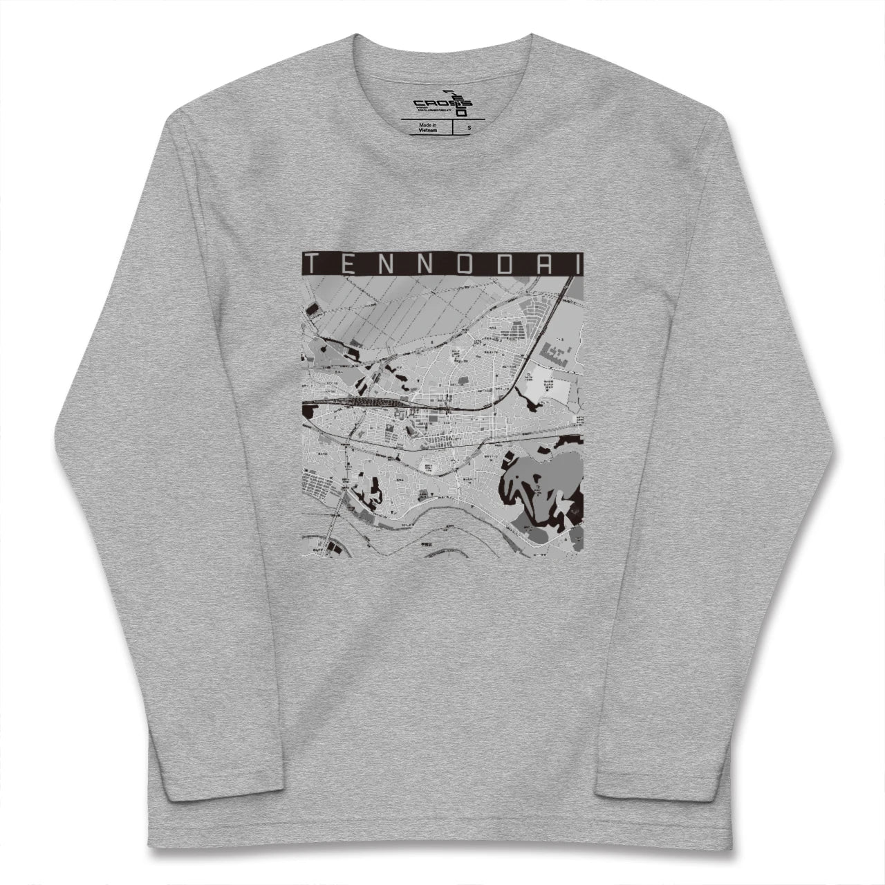 【天王台(千葉県)】地図柄ロングスリーブTシャツ