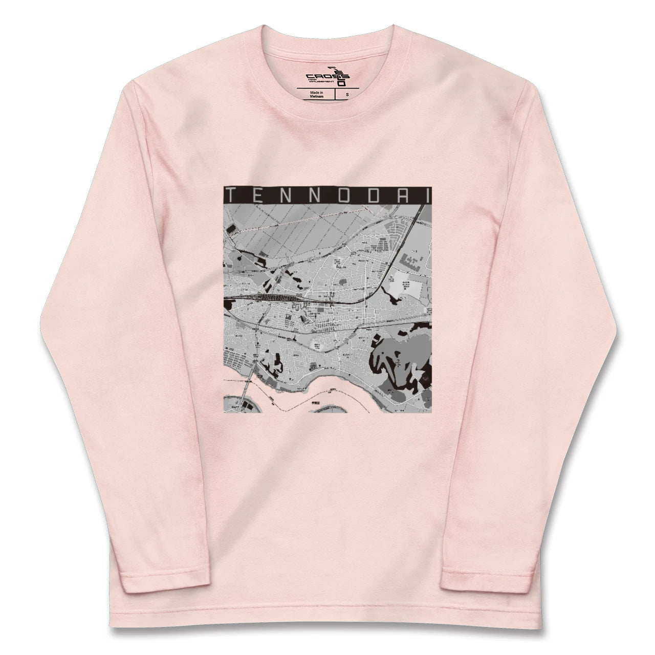 【天王台(千葉県)】地図柄ロングスリーブTシャツ