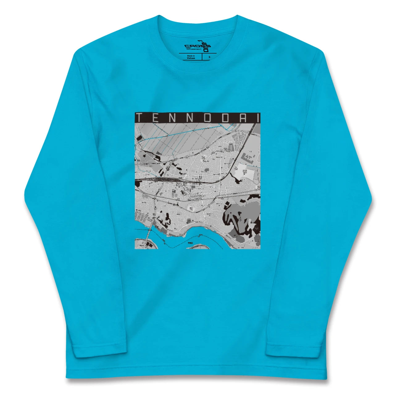 【天王台(千葉県)】地図柄ロングスリーブTシャツ