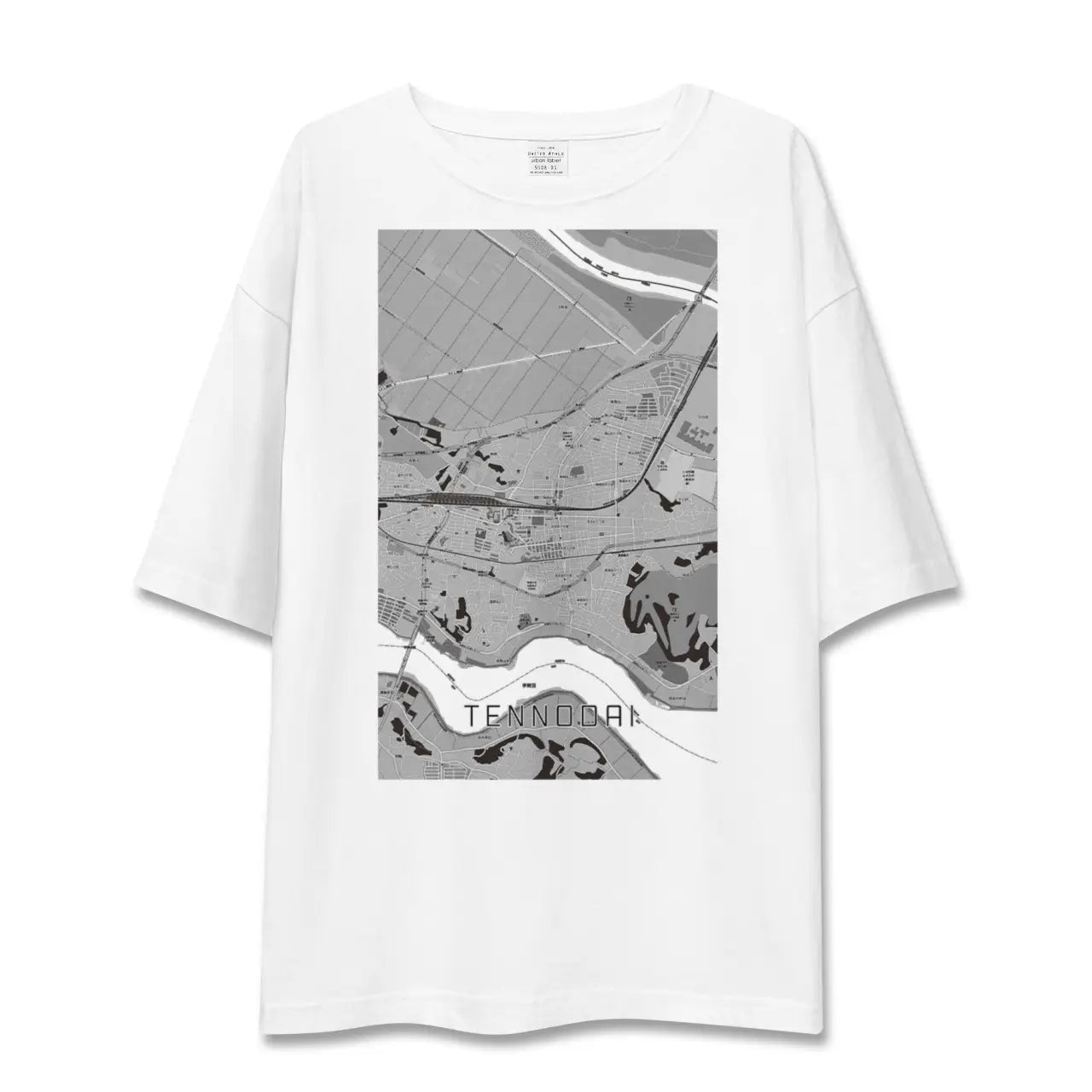 【天王台(千葉県)】地図柄ビッグシルエットTシャツ