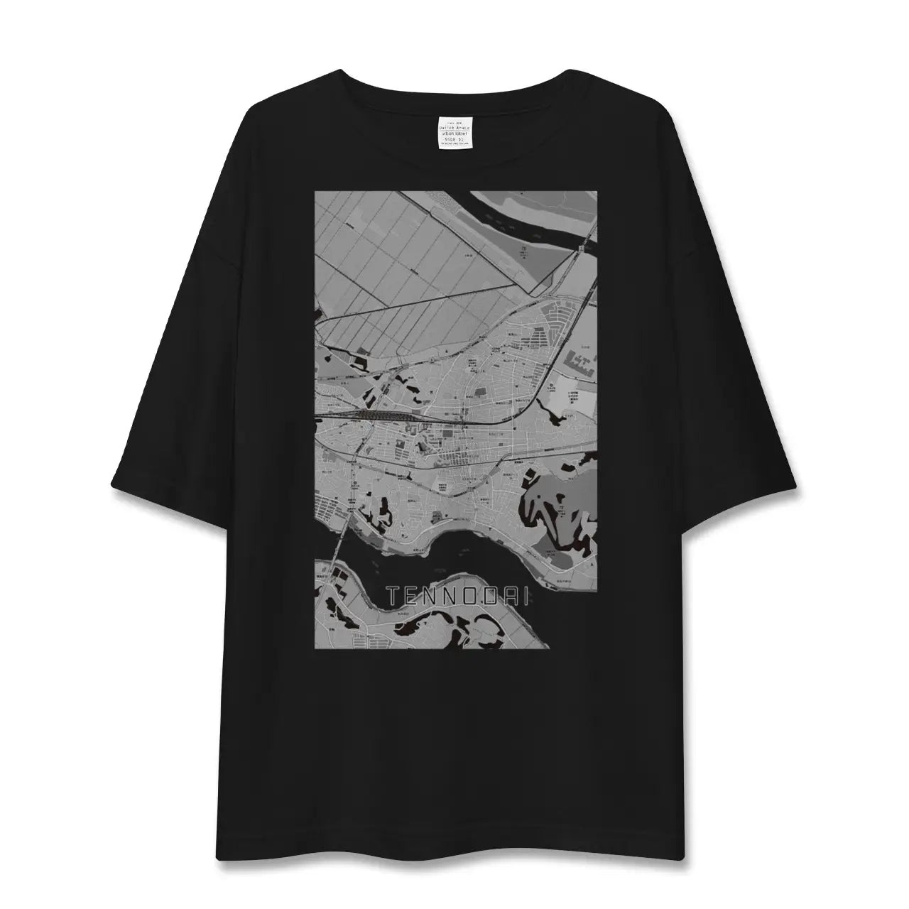 【天王台(千葉県)】地図柄ビッグシルエットTシャツ