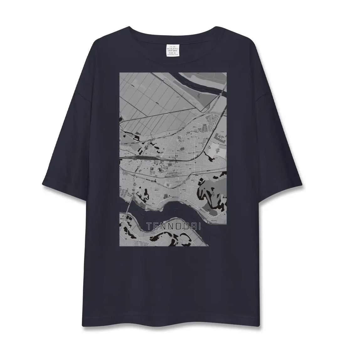【天王台(千葉県)】地図柄ビッグシルエットTシャツ