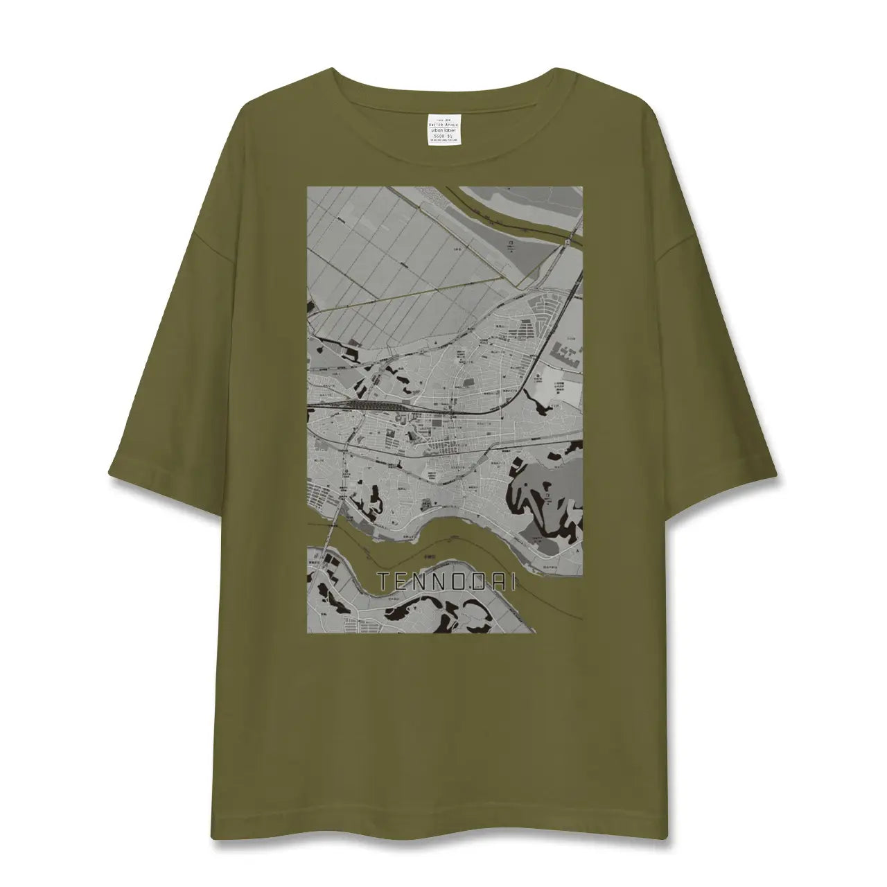 【天王台(千葉県)】地図柄ビッグシルエットTシャツ