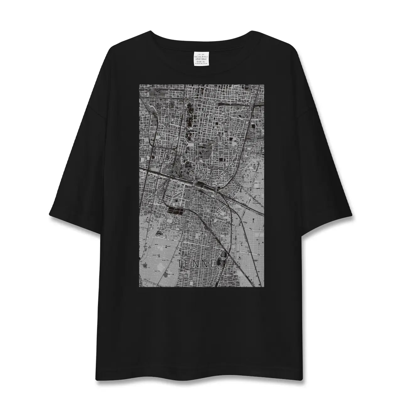 【天王寺(大阪府)】地図柄ビッグシルエットTシャツ
