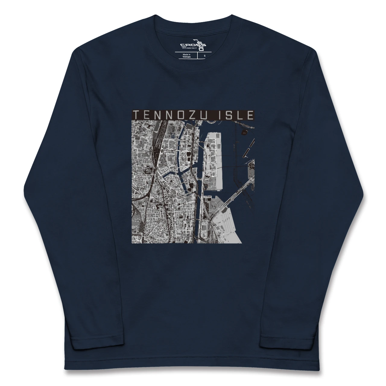【天王洲アイル(東京都)】地図柄ロングスリーブTシャツ