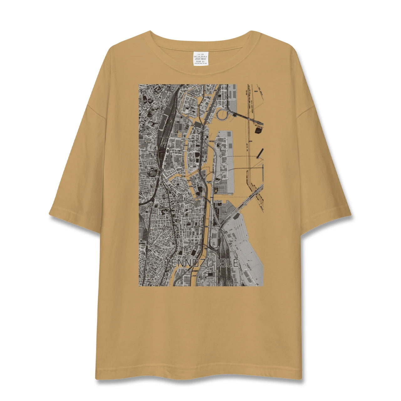 【天王洲アイル(東京都)】地図柄ビッグシルエットTシャツ