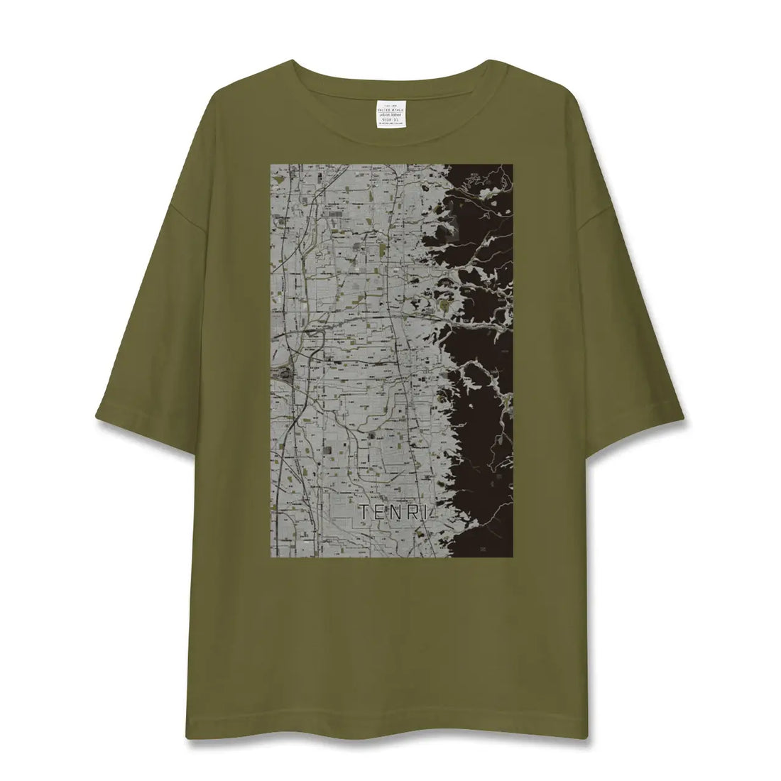 【天理(奈良県)】地図柄ビッグシルエットTシャツ