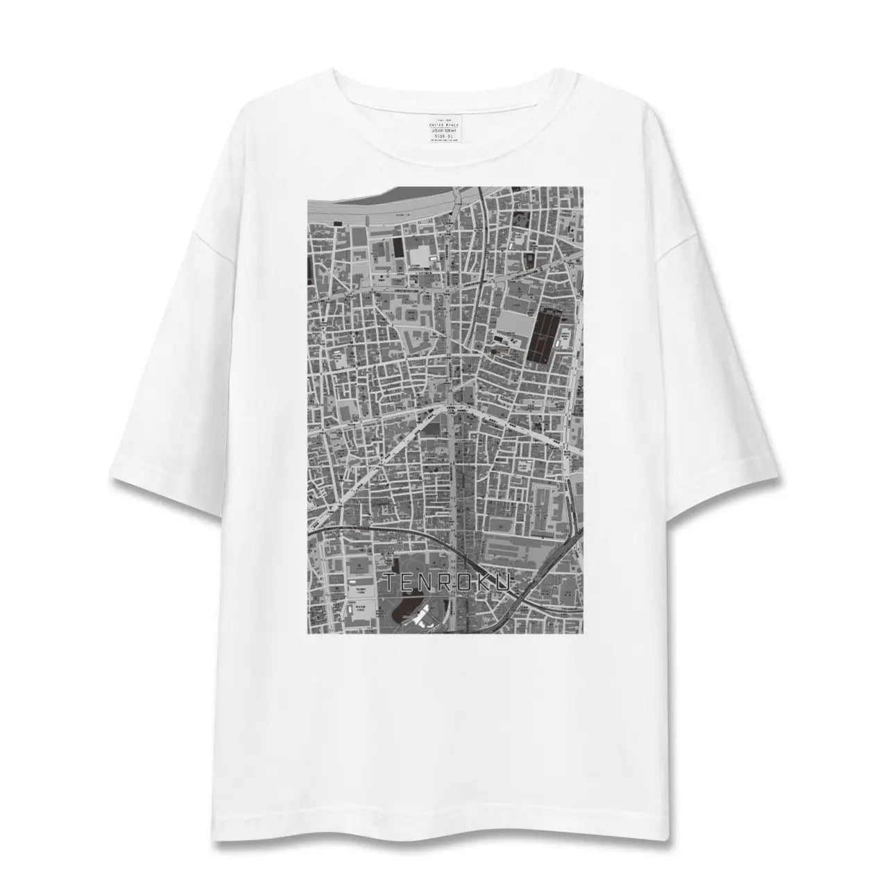 【天六(大阪府)】地図柄ビッグシルエットTシャツ